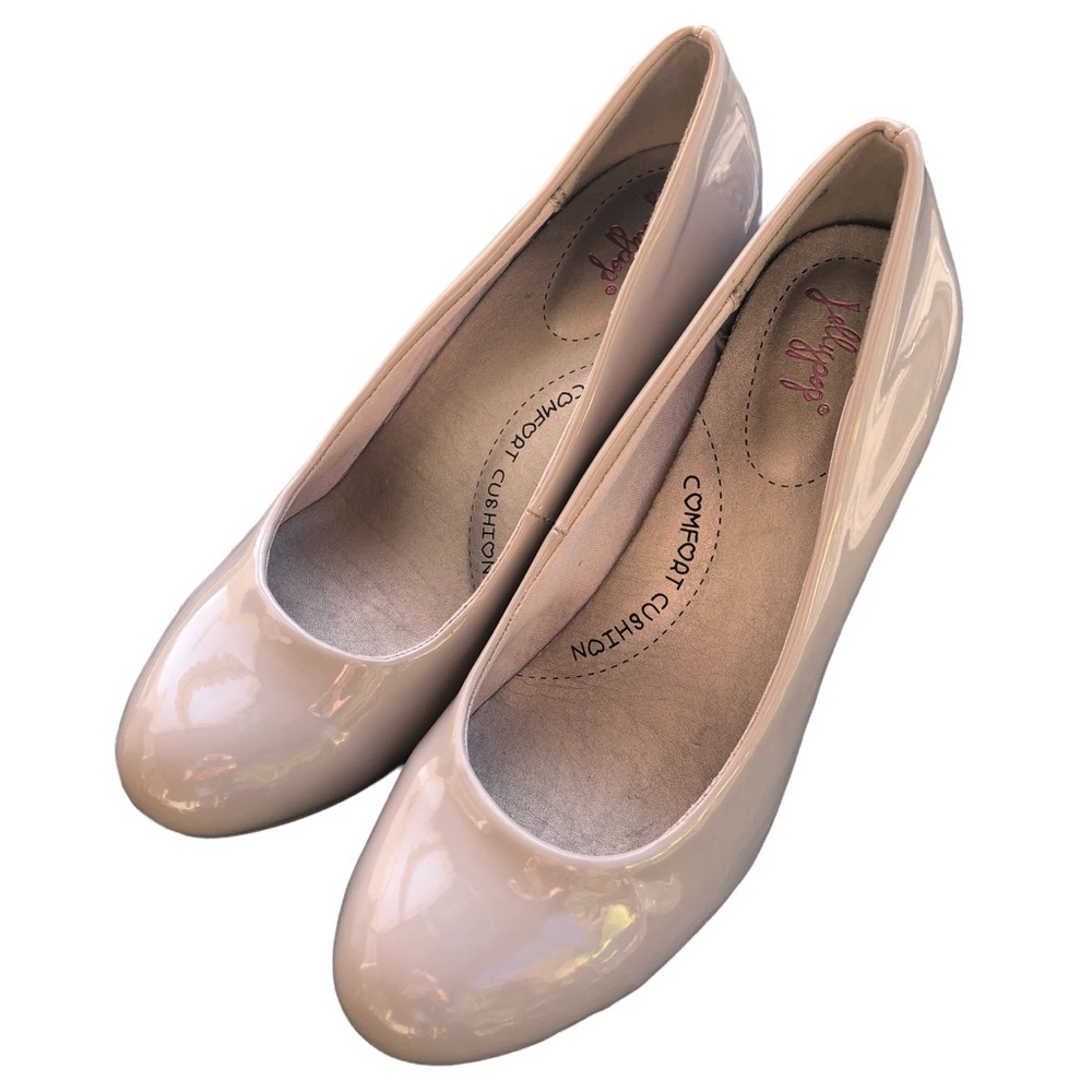 Jellypop Nude Heels Size 8.5 Rounded Almond Toe